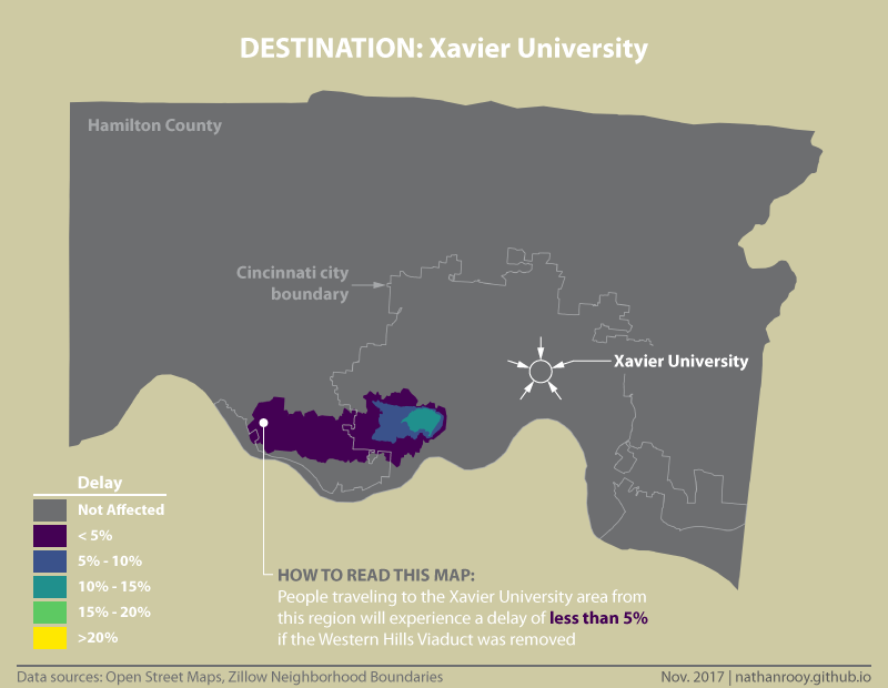western hills viaduct delay to xavier university