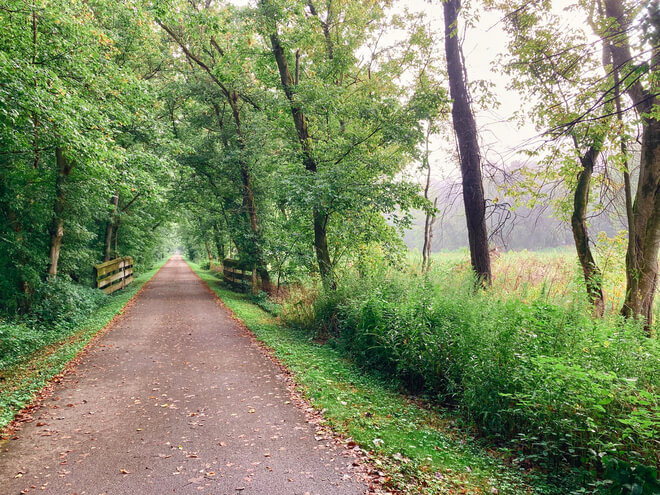 last section of trail before reaching cincinnati