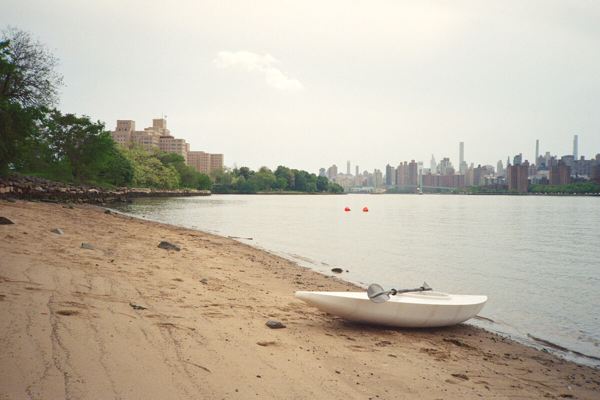 Taking a break on one of Randall's Island beach